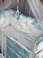PEPPIbambini - Lenjerie patut 11 piese ROYAL White Mint - imagine 2