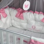 PEPPIbambini - Lenjerie patut 11 piese ROYAL White Pink