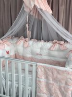 PEPPIbambini - Lenjerie patut 11 piese ROYAL White Somon - imagine 4