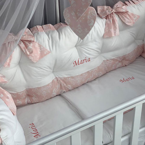 PEPPIbambini-Lenjerie-patut-11-piese-ROYAL-2458-1 PEPPIbambini - Lenjerie patut 11 piese ROYAL White Somon - imagine 1