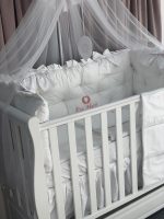 PEPPIbambini - Lenjerie patut 11 piese ROYAL White - imagine 3