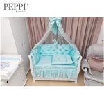 PEPPIbambini - Lenjerie patut 11 piese ROYAL Mint - imagine 3