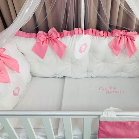 PEPPIbambini – Lenjerie patut 11 piese ROYAL White Pink