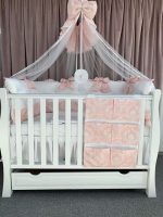 PEPPIbambini - Lenjerie patut 11 piese ROYAL White Somon - imagine 3