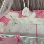 PEPPIbambini - Lenjerie patut 11 piese ROYAL White Pink