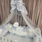 PEPPIbambini - Lenjerie patut 11 piese ROYAL White Blue