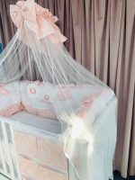 PEPPIbambini - Lenjerie patut 11 piese ROYAL White Somon - imagine 3