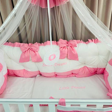 PEPPIbambini – Lenjerie patut 11 piese ROYAL White Pink