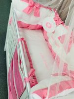PEPPIbambini - Lenjerie patut 11 piese ROYAL White Pink - imagine 4