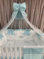 PEPPIbambini - Lenjerie patut 11 piese ROYAL White Mint - imagine 3