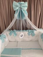PEPPIbambini - Lenjerie patut 11 piese ROYAL White Mint - imagine 3