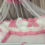 PEPPIbambini - Lenjerie patut 11 piese ROYAL White Pink