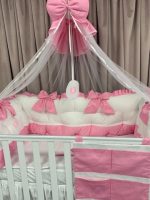 PEPPIbambini - Lenjerie patut 11 piese ROYAL White Pink - imagine 4