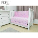 PEPPIbambini - Lenjerie patut 4 piese Balloons Pink