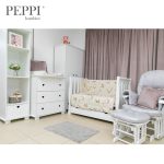PEPPIbambini - Lenjerie patut 5 piese Bird Beige