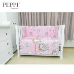 PEPPIbambini - Lenjerie patut 4 piese Kitty Pink