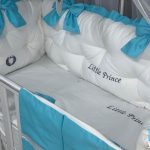 PEPPIbambini - Lenjerie patut 11 piese ROYAL White Turqoise
