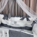 PEPPIbambini - Lenjerie patut 11 piese ROYAL White Grey