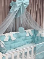 PEPPIbambini - Lenjerie patut 11 piese ROYAL White Mint - imagine 4