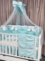 PEPPIbambini - Lenjerie patut 11 piese ROYAL White Mint - imagine 3