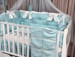 PEPPIbambini - Lenjerie patut 11 piese ROYAL White Mint - imagine 2