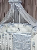 PEPPIbambini - Lenjerie patut 11 piese ROYAL White Blue - imagine 4