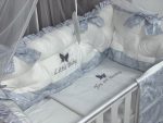 PEPPIbambini - Lenjerie patut 11 piese ROYAL White Blue - imagine 3