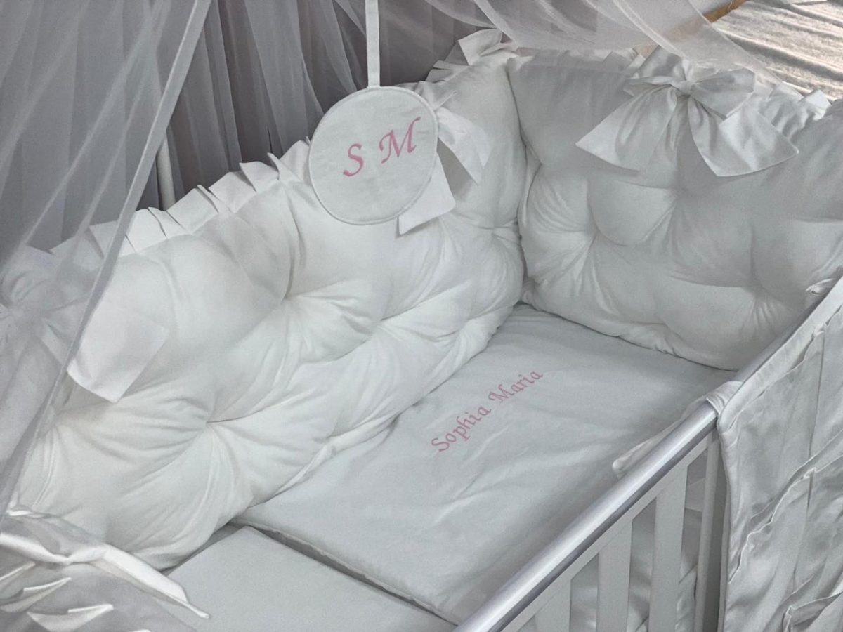 PEPPIbambini - Lenjerie patut 11 piese ROYAL White - imagine 2