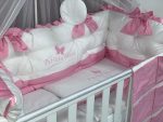 PEPPIbambini - Lenjerie patut 11 piese ROYAL White Pink - imagine 2