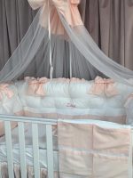 PEPPIbambini - Lenjerie patut 11 piese ROYAL White Somon - imagine 4