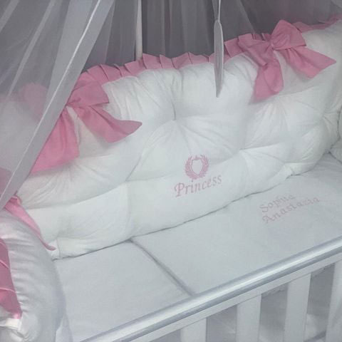 PEPPIbambini-ROYAL-2865-1 PEPPIbambini - Lenjerie patut 11 piese ROYAL White Pink - Image 1