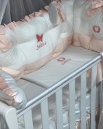 PEPPIbambini - Lenjerie patut 11 piese ROYAL White Somon - imagine 3