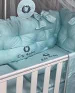 PEPPIbambini - Lenjerie patut 11 piese ROYAL Mint - imagine 3