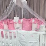 PEPPIbambini - Lenjerie patut 11 piese ROYAL Princess Pink