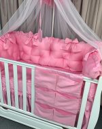 PEPPIbambini - Lenjerie patut 11 piese ROYAL Pink - imagine 5