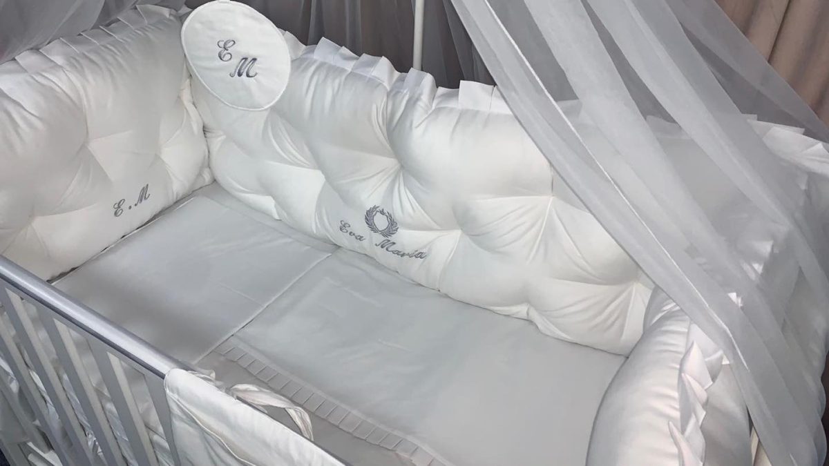 PEPPIbambini - Lenjerie patut 11 piese ROYAL White - imagine 3