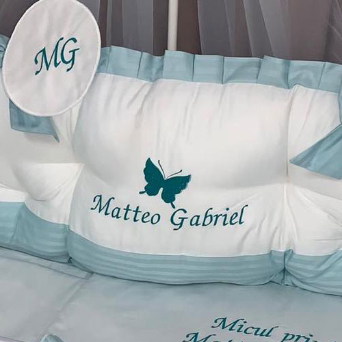 PEPPIbambini – Lenjerie patut 11 piese ROYAL White Mint