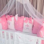 PEPPIbambini - Lenjerie patut 11 piese ROYAL Princess Pink