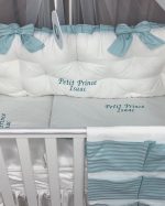 PEPPIbambini - Lenjerie patut 11 piese ROYAL White Mint - imagine 3