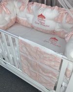 PEPPIbambini - Lenjerie patut 11 piese ROYAL White Somon - imagine 7