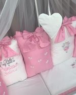 PEPPIbambini - Lenjerie patut 11 piese ROYAL Princess Pink - imagine 4