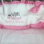 PEPPIbambini - Lenjerie patut 11 piese ROYAL White Pink - imagine 2