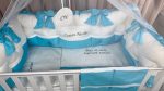 PEPPIbambini - Lenjerie patut 11 piese ROYAL White Turqoise - imagine 5