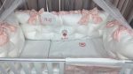 PEPPIbambini - Lenjerie patut 11 piese ROYAL White Somon - imagine 6