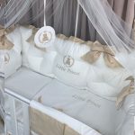 PEPPIbambini - Lenjerie patut 11 piese ROYAL White Beige