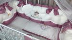 PEPPIbambini - Lenjerie patut 11 piese ROYAL White Purple - imagine 3