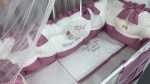 PEPPIbambini - Lenjerie patut 11 piese ROYAL White Purple - imagine 2