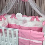 PEPPIbambini - Lenjerie patut 11 piese ROYAL White Pink