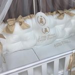 PEPPIbambini - Lenjerie patut 11 piese ROYAL White Beige