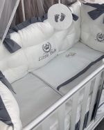 PEPPIbambini - Lenjerie patut 11 piese ROYAL White Grey - imagine 4